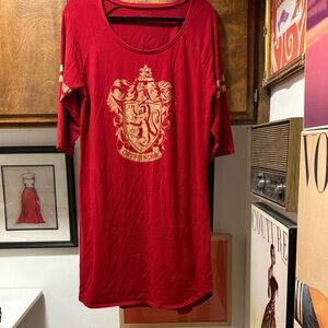 Red Gryffindor Emblem T-Shirt Pajama